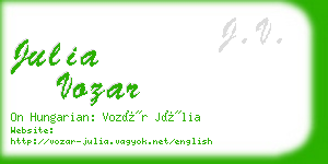 julia vozar business card